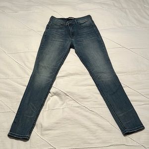 Express Women’s Blue Denim Jeans Legging High Rise Stretch Plus Perfect